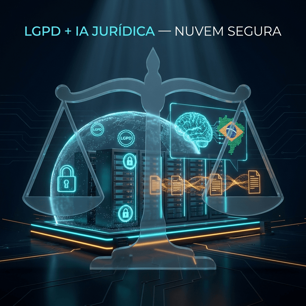 LGPD e IA Jurídica: Como Hospedar com Segurança na Nuvem do Escritório